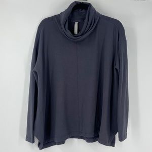 Athleta Gray Cowl Neck Top Sweatshirt Womens Small